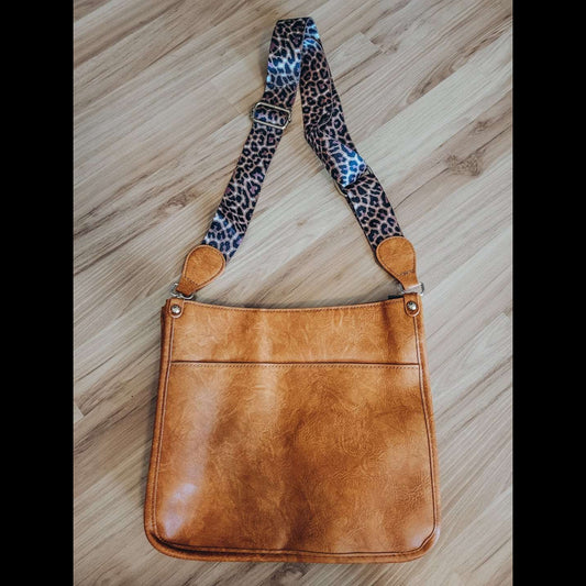 Leopard Strap Crossbody Bag