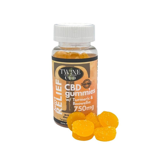 750mg CBD Joint Relief Gummies w/ Turmeric, Boswellia, and 99% Pure Organic CBD Isolate THC Free 30pcs-Tangerine Yuzu Flavor