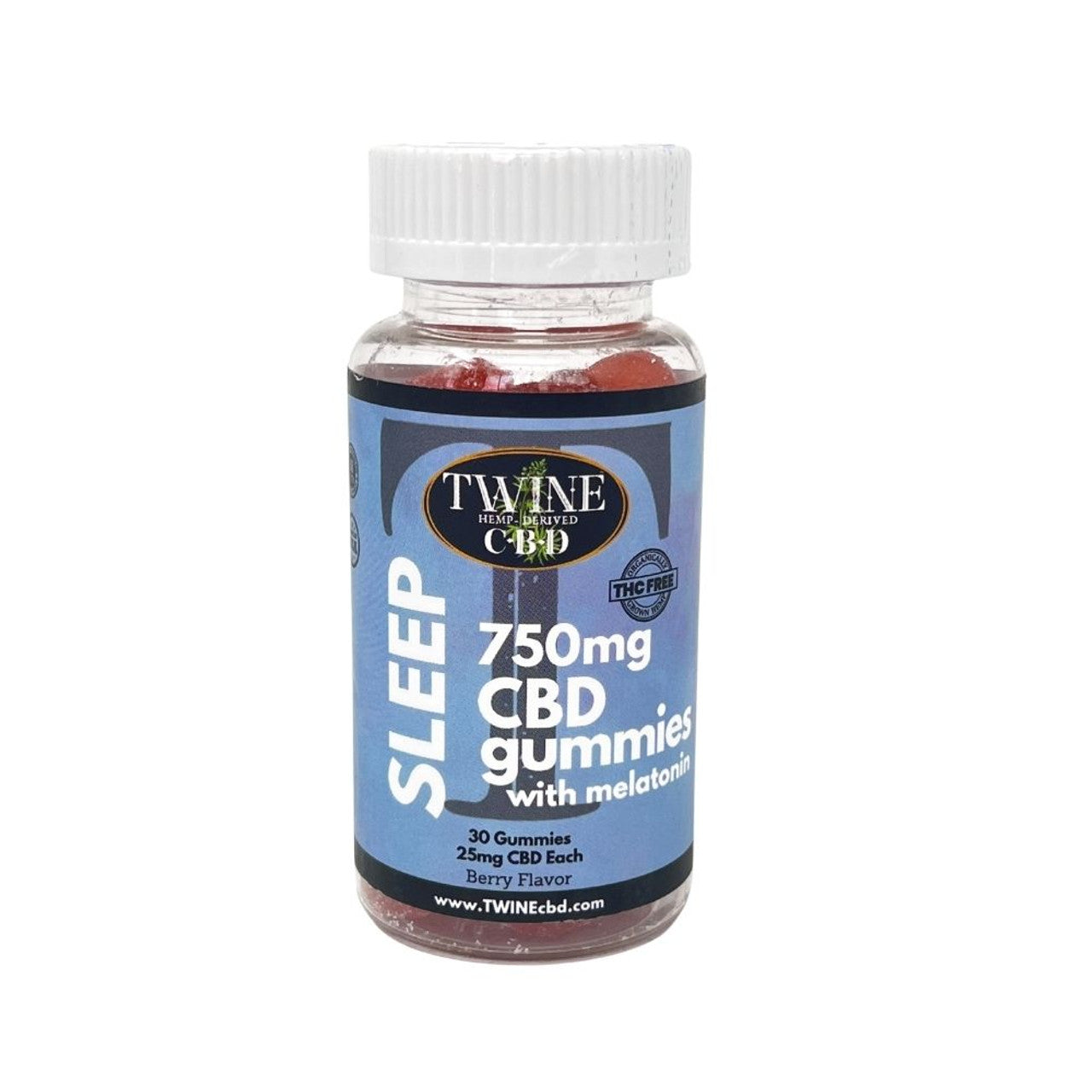 750mg CBD Sleep Gummies w/ Melatonin 99% Pure Organic CBD Isolate THC Free 30pcs-Berry Flavor