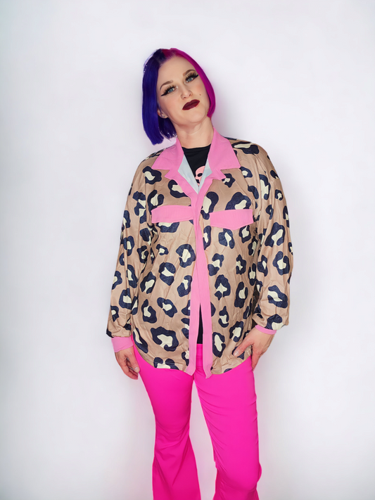 Carmen Pink & Leopard Cardigan