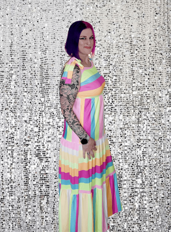 Anastasia Colorful Striped Maxi Dress