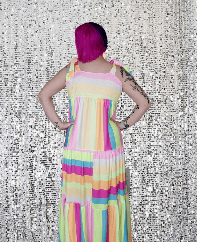 Anastasia Colorful Striped Maxi Dress