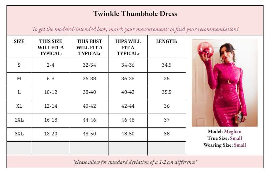Tinslee Twinkle Thumbhole Dress